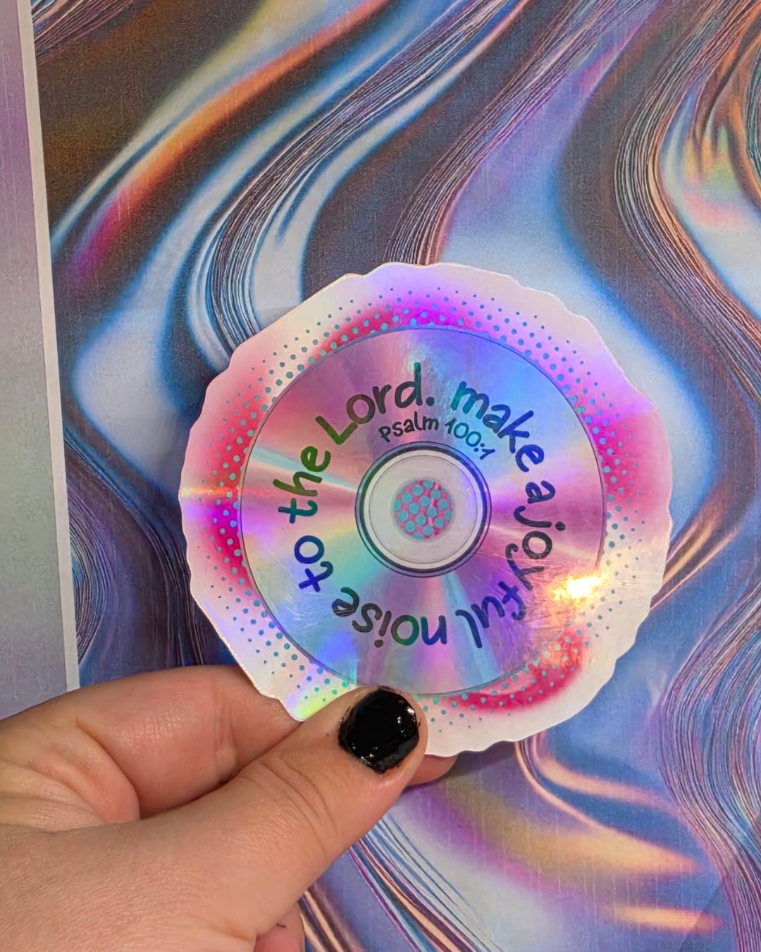 Make a Joyful Noise Psalm 100:1 Waterproof Sticker