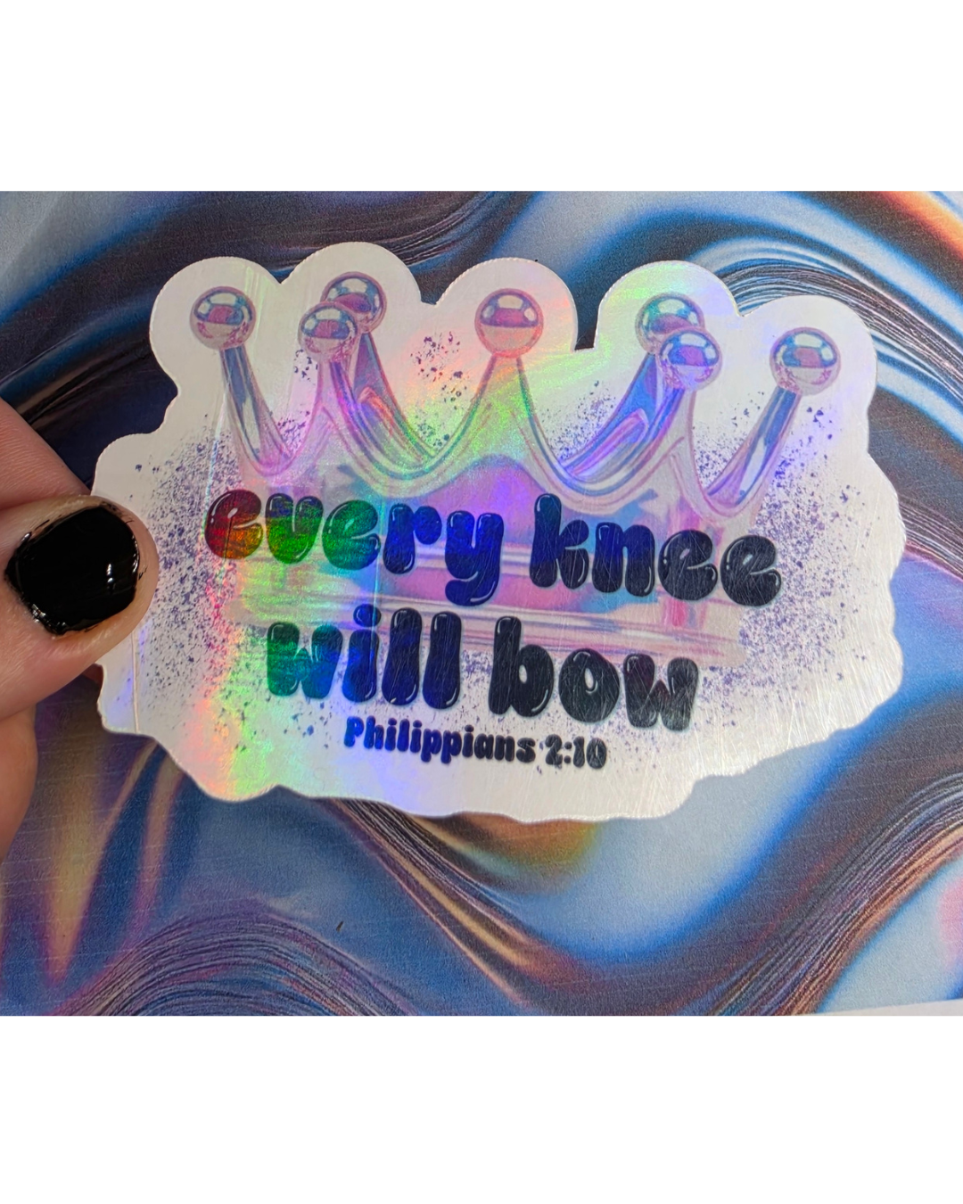 Every Knee Will Bow Waterproof Sticker