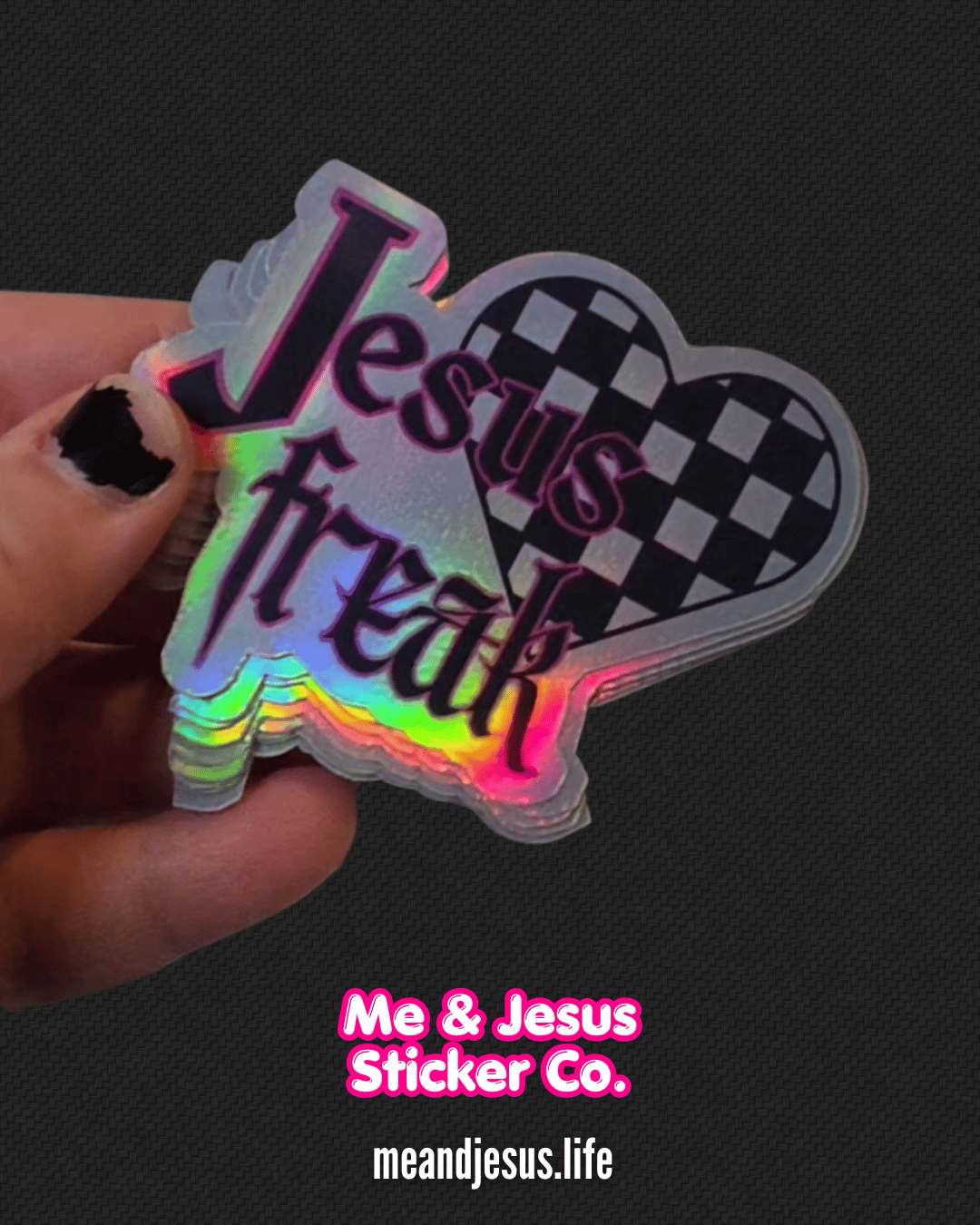 Holographic Jesus Freak Sticker
