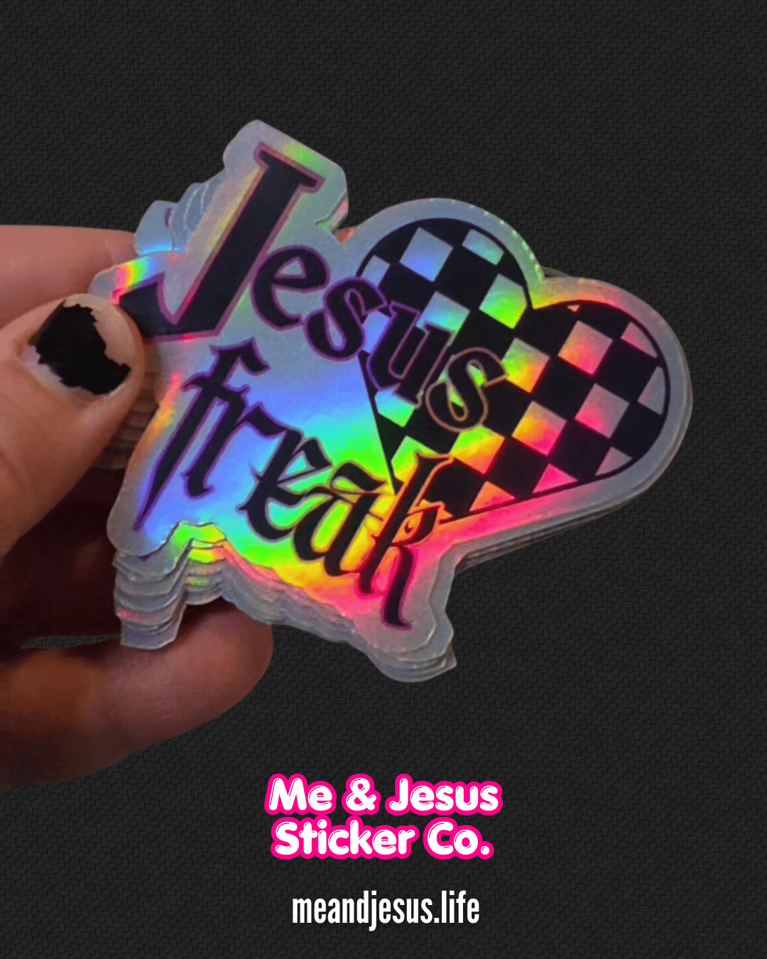 Holographic Jesus Freak Sticker